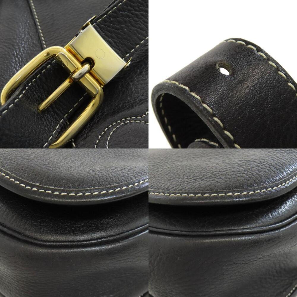 CHRISTIAN DIOR Black Leather Shoulder Bag - Picture 9 of 11